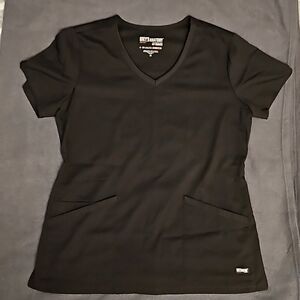 Grey's Anatomy Barco | Women's Medium Black Medical Scrub Top